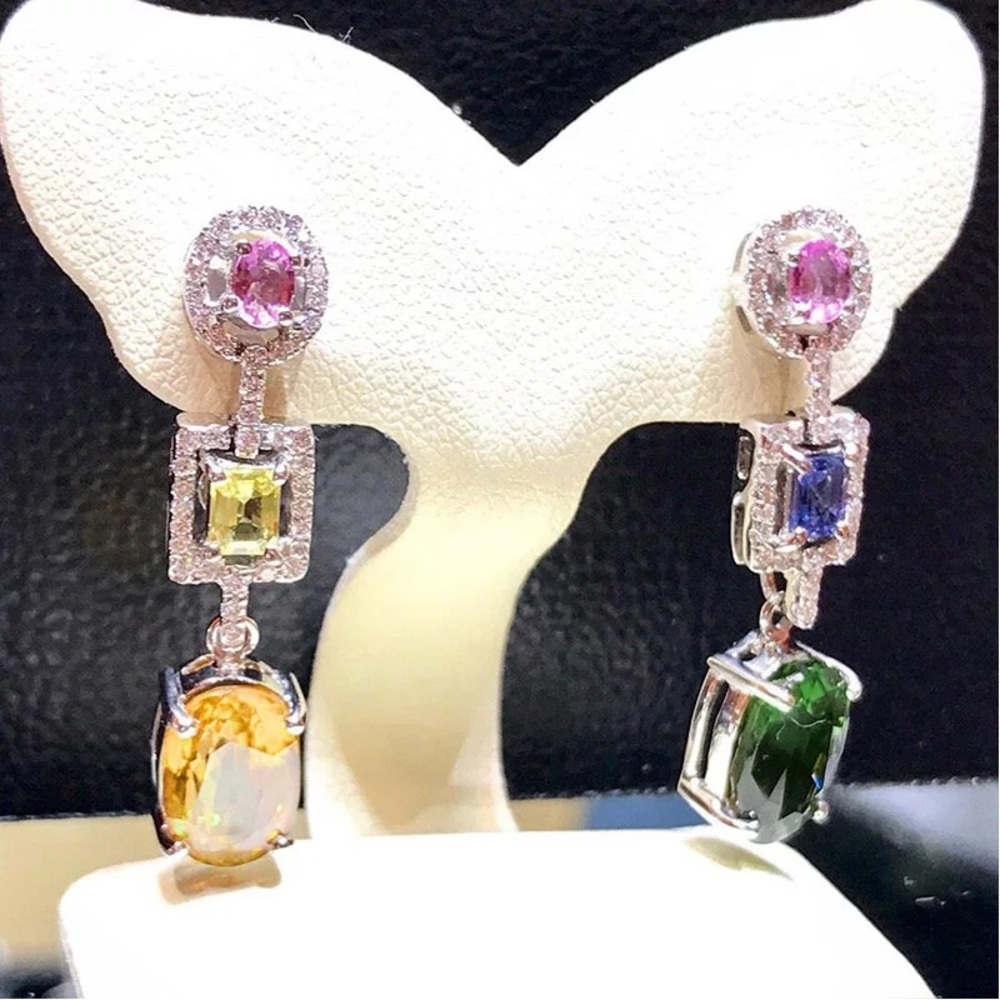 Gem Stone Earrings - Picture 9 of 10